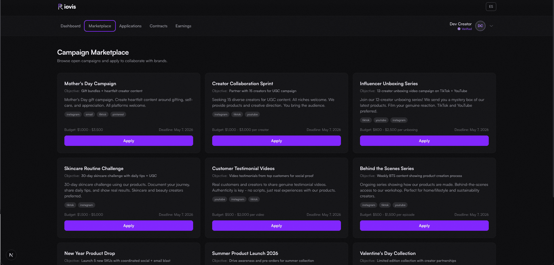 Campaign Marketplace