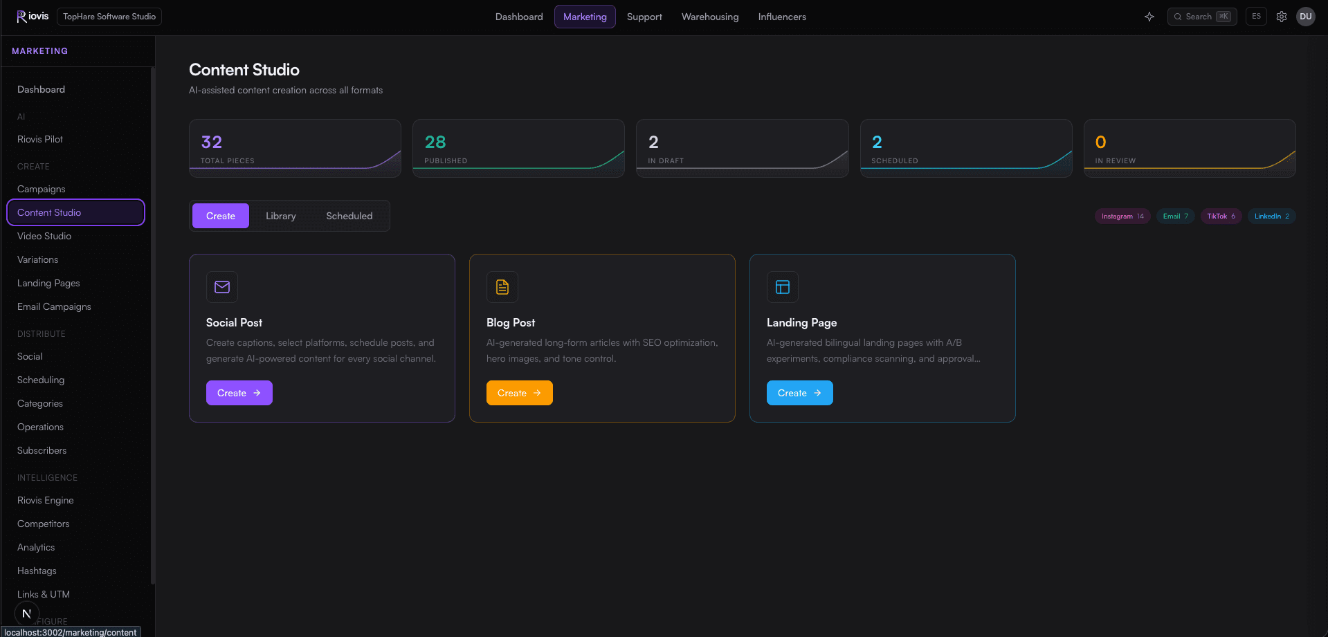 Marketing - AI Content Studio